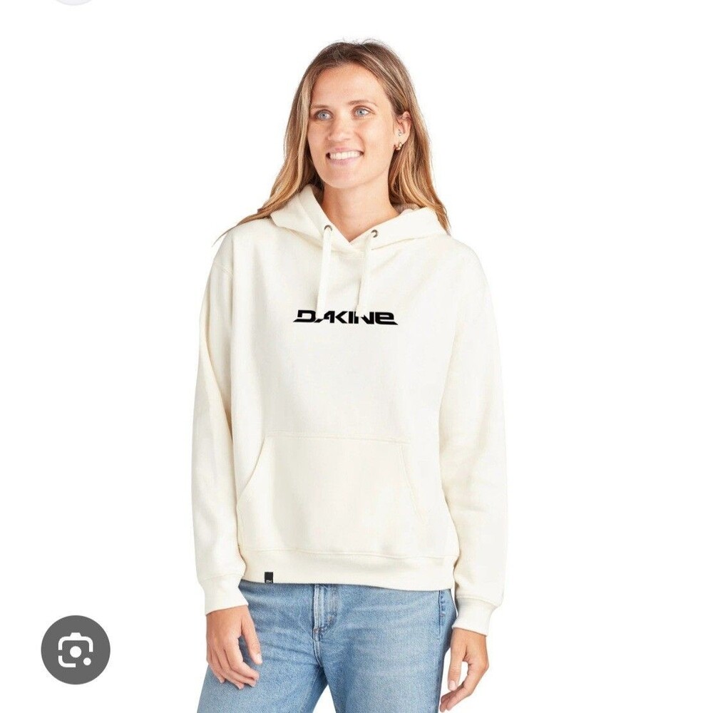 Dakine Canyon Off-White Oversized Logo Hoodie Women's S NWT Surf Style Gorpcore
